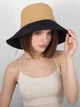 Панама женская VILSS Фетхие LU-116-02 57-59 Черная с темно-бежевым (ROZ6501086992) - изображение 1