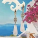 Нежные серьги бриолеты натуральный камень розовый кварц - изображение 2