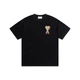 Мужская футболка AMI Paris Ami De Coeur Patch Big A Heart T-Shirt черная размер M (AP12004.1M) - изображение 1