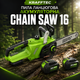 Пила ланцюгова акумуляторна CHAIN SAW 16 KRAFFTEC Салатова - зображення 1