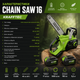 Пила ланцюгова акумуляторна CHAIN SAW 16 KRAFFTEC Салатова - зображення 5