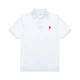 Мужская футболка-поло Ami Paris Ami De Coeur small logo Polo Shirt белая размер L (AP12003.5L) - изображение 1