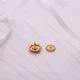 Серебряная Брошь-значок Подсолнух Голубой Топаз Золотой - изображение 3