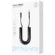 Кабель AUX Proove Steel Spring Type-C to 3.5 (1m) black - зображення 1
