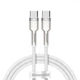 Кабель Baseus Cafule Metal Type-C to Type-C 100W (1m), Белый - изображение 1