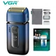 Електробритва VGR V-362 Blue акумуляторна - чоловічий шейвер IPX6 для сухого та вологого гоління, тример, USB, 7500 об/хв - зображення 6