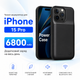 Чехол-зарядка Power Case для iPhone 15 Pro (6800 mAh) Black - изображение 2