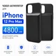 Чехол-зарядка Power Case для iPhone 12 Pro Max (4800 mAh) Black - изображение 2