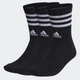 Три пари шкарпеток 3-Stripes Cushioned Crew adidas IC1321 (37-39) чорний (4066746337318) - зображення 1