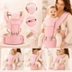 Многопозиционная сумка-переноска Hip Seat слинг со съемным сиденьем Leshu 3 в 1 BC-318 Pink - изображение 2