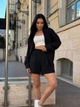 Костюм женский легкий шорты+рубашка черного цвета 38401 42/44 - изображение 6