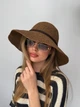 Панама жіноча капелюх з великим полем One size шоколадна - изображение 7