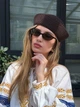 Морячка легка з перфорацією бавовна Sailor Hat шоколадна One Size - зображення 1