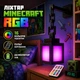 Піксельний, Настінний RGB Ліхтар-Нічник з ланцюгом Майнкрафт Minecraft, Пультом Управління та 16 Кольорами Підсвічування з USB Заряджання на Акумуляторі - зображення 1