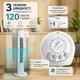 Колонный напольный вентилятор охладитель воздуха Domotec White-Grey поворотный с таймером и 3 скорости - изображение 2