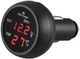 Автомобільний цифровий вольтметр-термометр VST-706 з USB-зарядкою Red + Red (6971303577046) - зображення 1