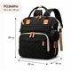 Рюкзак для мам Yuamnear 18L — 3 термокишені для пляшечок, кріплення на коляску в комплекті, бічний доступ без зняття, водостійкий, чорний - изображение 2