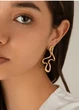 Серьги женские массивные неправильной формы Fashion Jewelry Золотистые 15208 - изображение 4