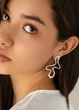 Серьги женские массивные неправильной формы Fashion Jewelry Серебристые 15888 - изображение 3