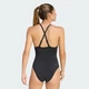 Женский купальник 3-STRIPES HIGH NECK 2-WAY STRAPS PEACHSOFT adidas JZ5823 (40) черный (4068822602969) - изображение 2