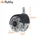 Колеса для офисного и геймерского кресла Ruhhy 25280 бесшумные ролики PU на подшипниках 2.5" комплект 5 шт 11×22 мм Серые - изображение 6