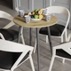 Стол круглый OPTIMA 4 ноги на конус Ferrum-decor 750x670x670 Черный металл ДСП Дуб Артизан 16 мм (OPTIM4005) - изображение 3