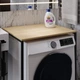 Стеллаж полка Бафрум 401 Ferrum-decor для стиральной машины 90x70,5x60,5 Черный металл ДСП Дуб Кремона Торро 16 мм (BED41104) - изображение 2