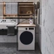 Стеллаж полка Бафрум 403 Ferrum-decor для стиральной машины 178x70,5x60,5 Черный металл ДСП Дуб Сонома 16 мм (BED40303) - изображение 1