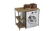 Стелаж полку Бафрум 405 Ferrum-decor для пральної машини 90x101x60,5 Чорний метал ДСП Дуб Артезіан 16 мм (BED40507) - зображення 8