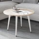 Стол журнальный круглый OPTIMA 2 ноги на конус Ferrum-decor 450x670x670 Белый металл ДСП Дуб Сонома 16 мм (OPTIM2011) - изображение 1