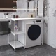 Стеллаж полка Бафрум 405 Ferrum-decor для стиральной машины 90x101x60,5 Белый металл ДСП Белый 16 мм (BED40514) - изображение 6