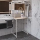 Стеллаж полка Бафрум 403 Ferrum-decor для стиральной машины 178x70,5x60,5 Белый металл ДСП Дуб Сонома 16 мм (BED40311) - изображение 1