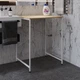 Стелаж полку Бафрум 401 Ferrum-decor для пральної машини 90x70,5x60,5 Білий метал ДСП Дуб Кремона Торро 16 мм (BED41109) - зображення 1