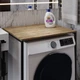 Стелаж полку Бафрум 401 Ferrum-decor для пральної машини 90x70,5x60,5 Чорний метал ДСП Дуб Евок Прибережний 16 мм (BED41101) - зображення 3