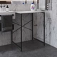 Стелаж полку Бафрум 401 Ferrum-decor для пральної машини 90x70,5x60,5 Чорний метал ДСП Бетон 16 мм (BED40100) - зображення 5