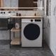 Стелаж полку Бафрум 405 Ferrum-decor для пральної машини 90x101x60,5 Чорний метал ДСП Дуб Сонома 16 мм (BED40503) - зображення 1