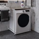 Стеллаж полка Бафрум 401 Ferrum-decor для стиральной машины 90x70,5x60,5 Белый металл ДСП Дуб Кремона Канолло 16 мм (BED41105) - изображение 4