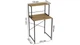 Стелаж полку Бафрум 402 Ferrum-decor для пральної машини 133,5x70,5x60,5 Чорний метал ДСП Дуб Артезіан 16 мм (BED40207) - зображення 3