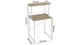 Стелаж полку Бафрум 402 Ferrum-decor для пральної машини 133,5x70,5x60,5 Білий метал ДСП Дуб Сонома 16 мм (BED40211) - зображення 3
