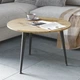 Стіл журнальний круглий OPTIMA 1 ноги на конус Ferrum-decor 450x670x670 Чорний метал ДСП Дуб Артезіан 16 мм (OPTIM1005) - зображення 5