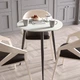 Стол круглый OPTIMA 3 ноги на конус Ferrum-decor 750x670x670 Черный металл ДСП Кашемир 16 мм (OPTIM3304) - изображение 1