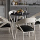 Стол круглый OPTIMA 4 ноги на конус Ferrum-decor 750x670x670 Белый металл ДСП Каштан Арвадонна 16 мм (OPTIM4408) - изображение 4