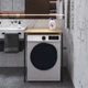 Стелаж полку Бафрум 401 Ferrum-decor для пральної машини 90x70,5x60,5 Чорний метал ДСП Дуб Артезіан 16 мм (BED40107) - зображення 8