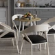 Стіл круглий OPTIMA 4 ноги на конус Ferrum-decor 750x670x670 Білий метал ДСП Дуб Артезіан 16 мм (OPTIM4013) - зображення 2