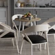 Стол круглый OPTIMA 4 ноги на конус Ferrum-decor 750x670x670 Белый металл ДСП Дуб Евок Прибрежный 16 мм (OPTIM4407) - изображение 3