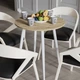 Стол круглый OPTIMA 4 ноги на конус Ferrum-decor 750x670x670 Белый металл ДСП Дуб Евок Прибрежный 16 мм (OPTIM4407) - изображение 4