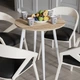 Стіл круглий OPTIMA 4 ноги на конус Ferrum-decor 750x670x670 Білий метал ДСП Дуб Сан-Марино 16 мм (OPTIM4009) - зображення 2