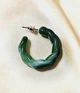 Жіночі сережки Кільця акрилові jewelry Зелені - зображення 3