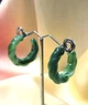 Жіночі сережки Кільця акрилові jewelry Зелені - зображення 6