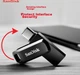 Флеш-пам'ять USB SanDisk DDC3 256GB Type-C USB 3.2 Black - зображення 4